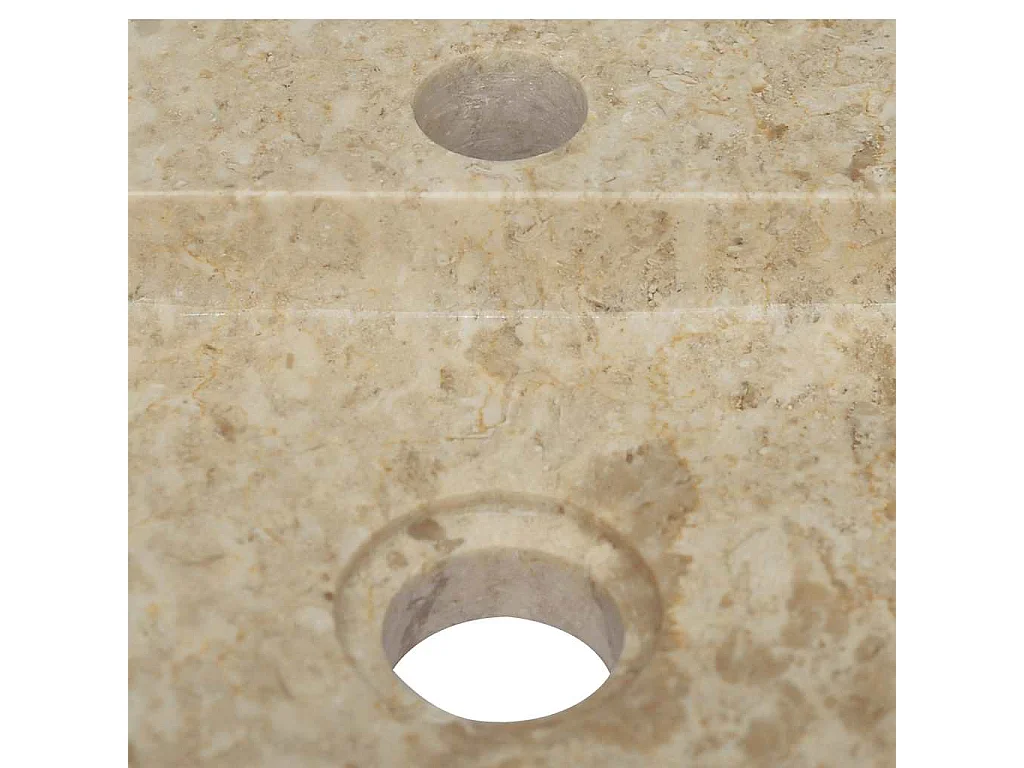 Lavabo salle de bain-Vasque mural crème 38x24x6,5 cm marbre