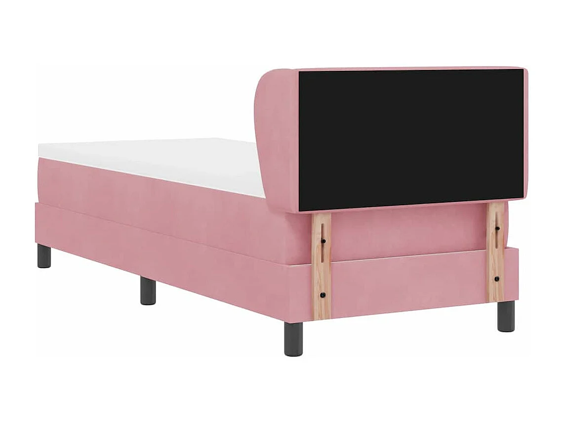 Lit simple-Lit à ressorts avec matelas gris foncé 80x200 cm en velours