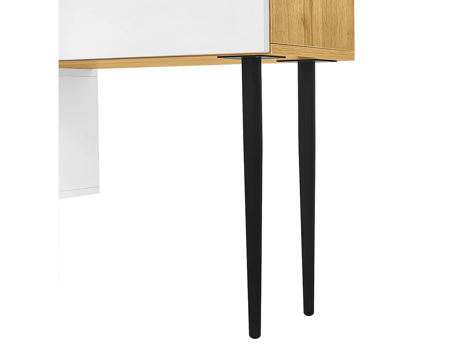 Lowboard TV-Schrank TV-Ständer mit verstellbarer Länge (120 + 120 L x 30 B x 63,5 H), Multifunktionales TV-Board Fernsehschrank für Wohnzimmer Schlafzimmer