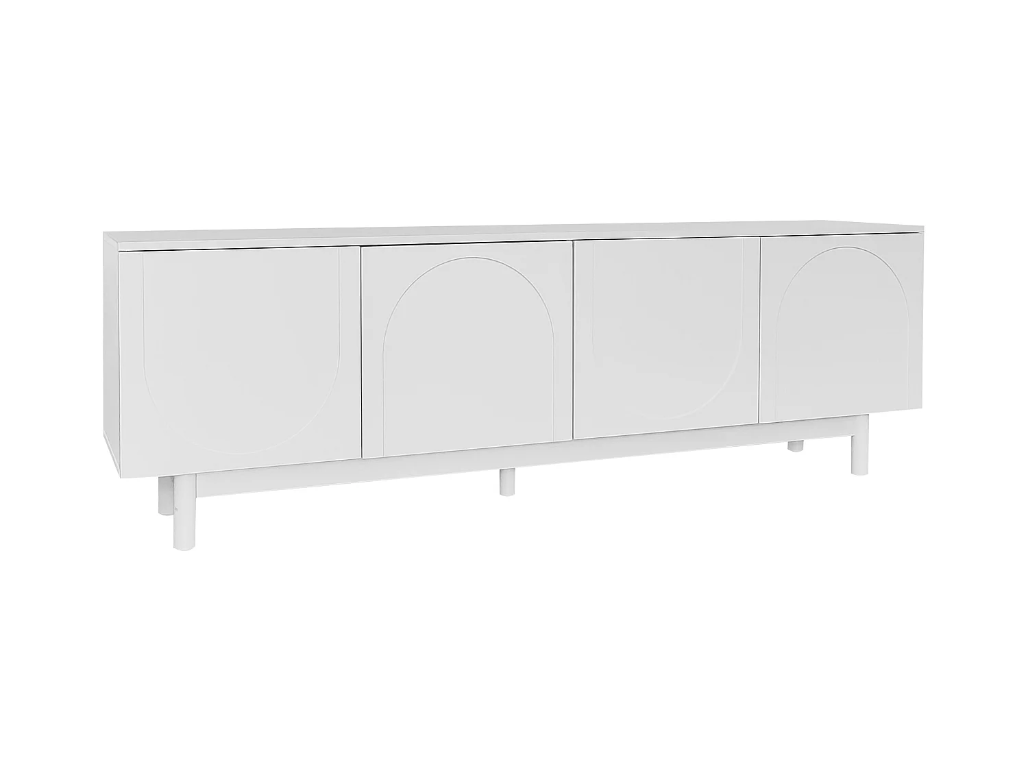Lowboard Moderner TV-Schrank Mit Verstellbare Einlegeplatten 175x38x56 cm (Leichte Lowboard-TV-Möbel im Luxusstil), TV-Board für Wohnzimmer Schlafzimmer Esszimmer