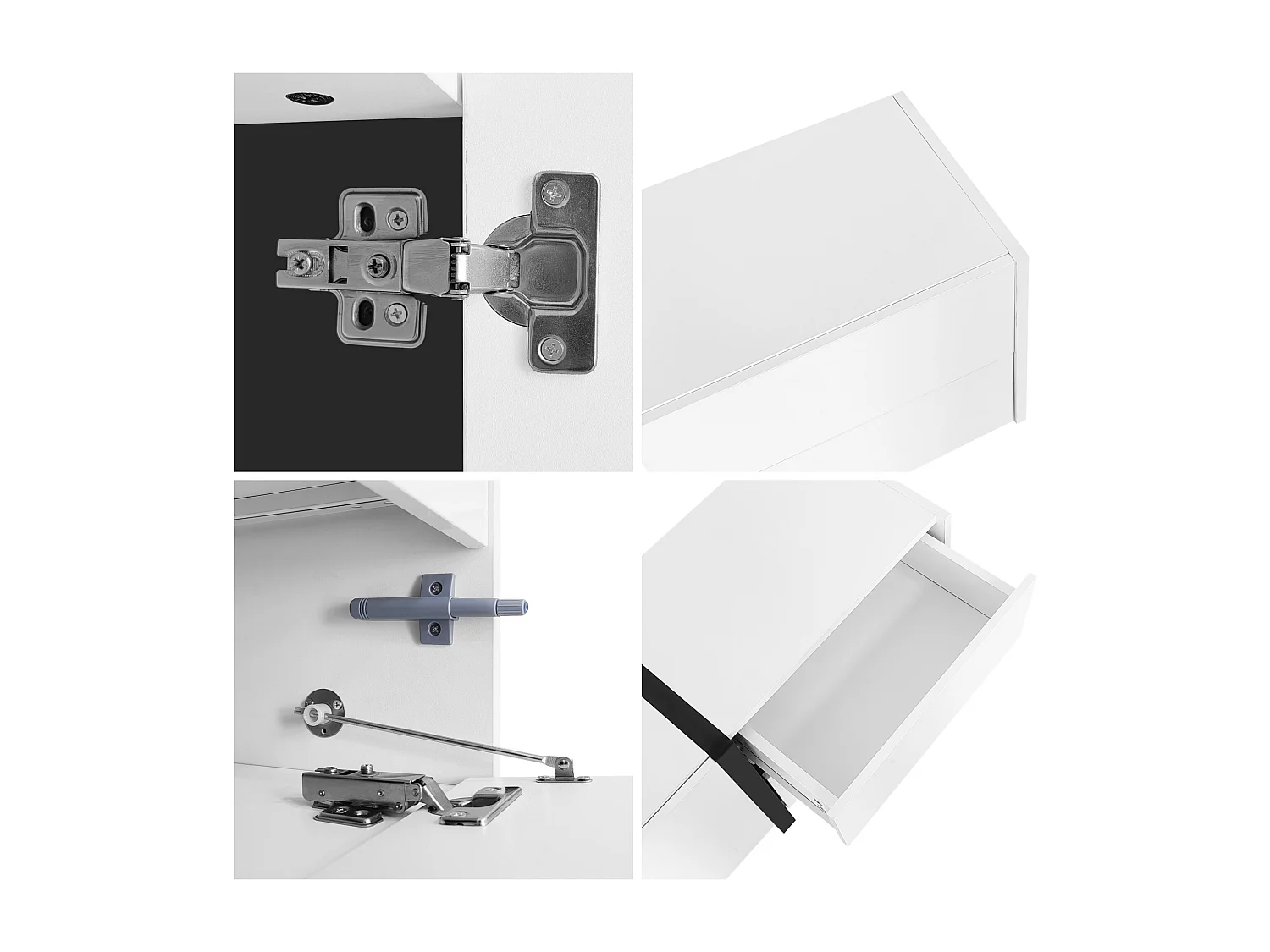 Lowboard TV-Schrank Hochglanzschrank in Schwarz-weißes Ausführung (170 × 30 × 39 cm), TV-Board Fernsehschrank Kommode für Wohnzimmer Schlafzimmer