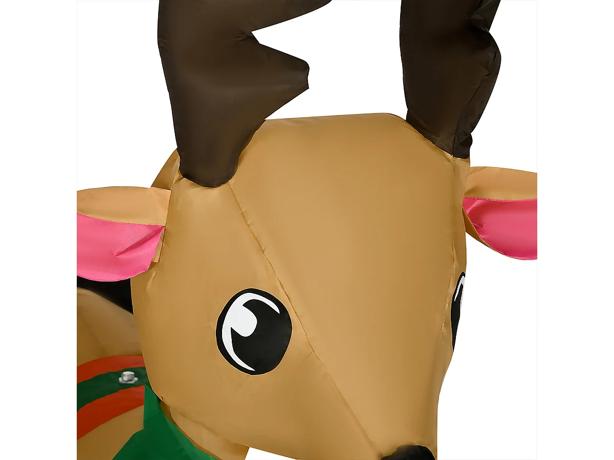 Aufblasbare Weihnachtsdeko mit LED-Beleuchtung Weihnachtsmann Weihnachtsbeleuchtung 1,22 m