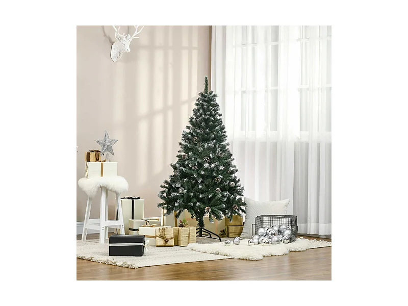 Weihnachtsbaum mit 676 Zweige und 41 Zapfen Künstlichen Weihnachten Tannenbaum 180 cm