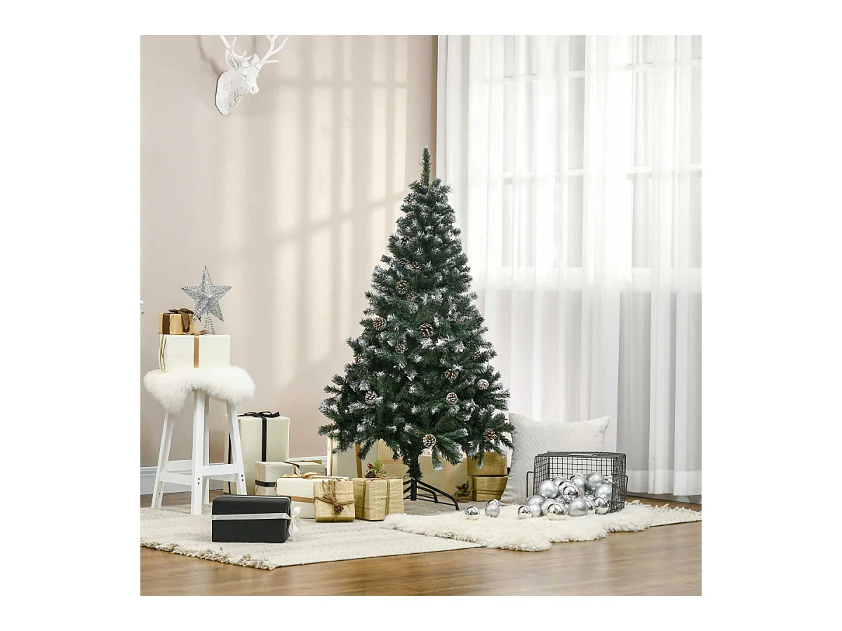 Weihnachtsbaum mit 676 Zweige und 41 Zapfen Künstlichen Weihnachten Tannenbaum 180 cm