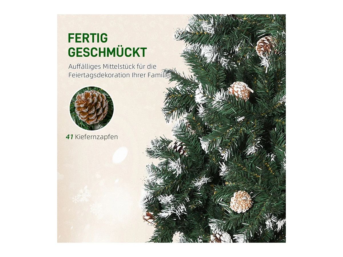 Weihnachtsbaum mit 676 Zweige und 41 Zapfen Künstlichen Weihnachten Tannenbaum 180 cm