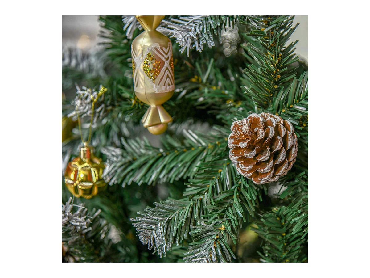 Weihnachtsbaum mit 676 Zweige und 41 Zapfen Künstlichen Weihnachten Tannenbaum 180 cm