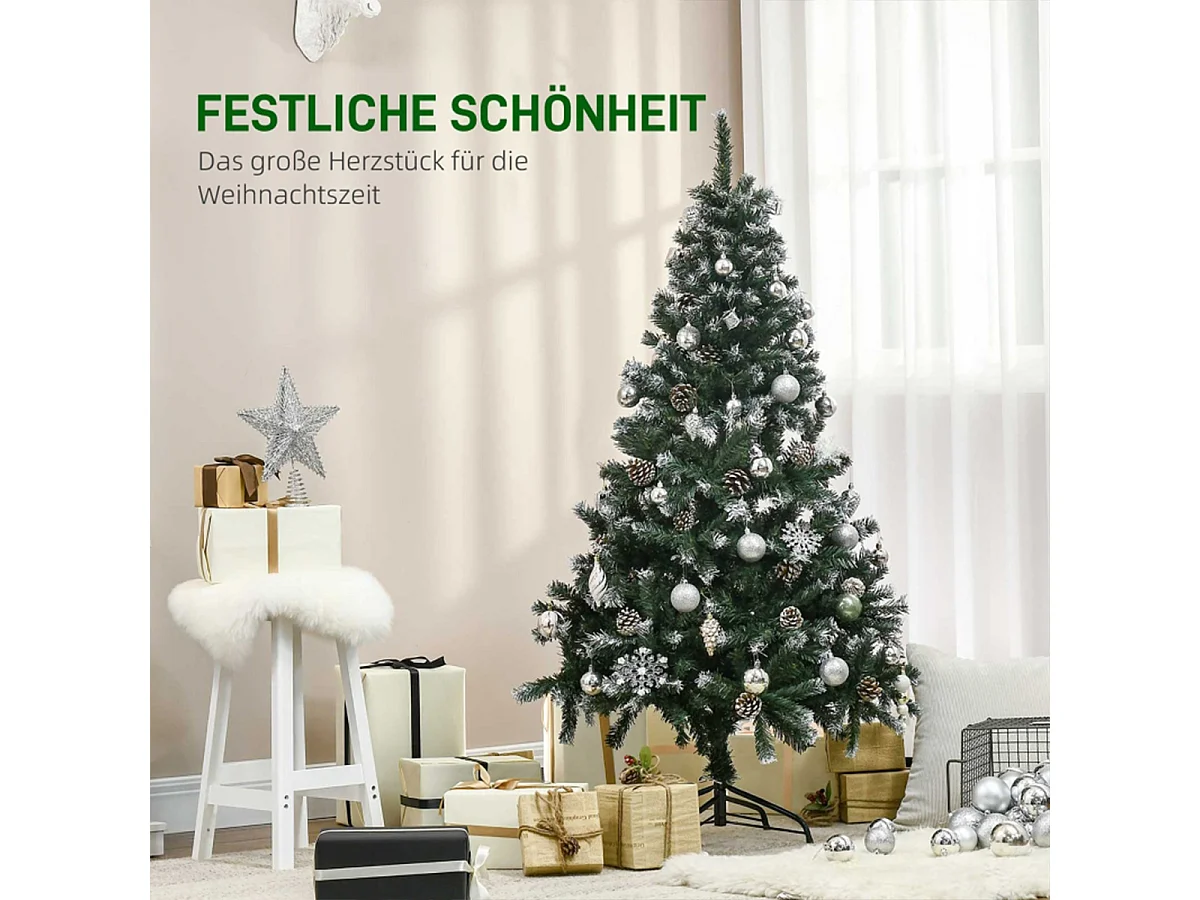 Weihnachtsbaum mit 676 Zweige und 41 Zapfen Künstlichen Weihnachten Tannenbaum 180 cm