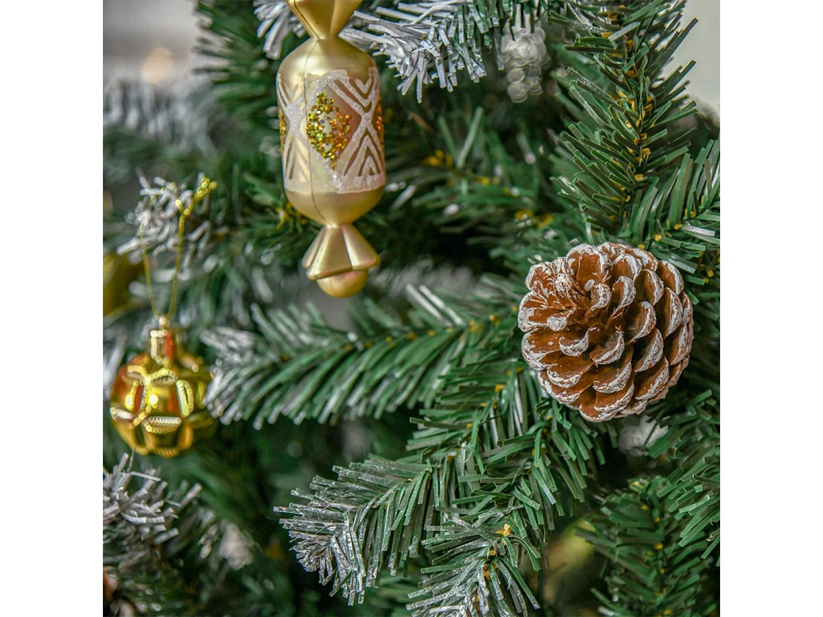 Weihnachtsbaum mit 676 Zweige und 41 Zapfen Künstlichen Weihnachten Tannenbaum 180 cm