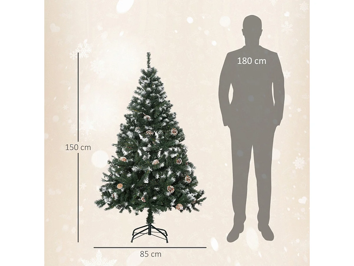 Weihnachtsbaum mit 676 Zweige und 41 Zapfen Künstlichen Weihnachten Tannenbaum 180 cm