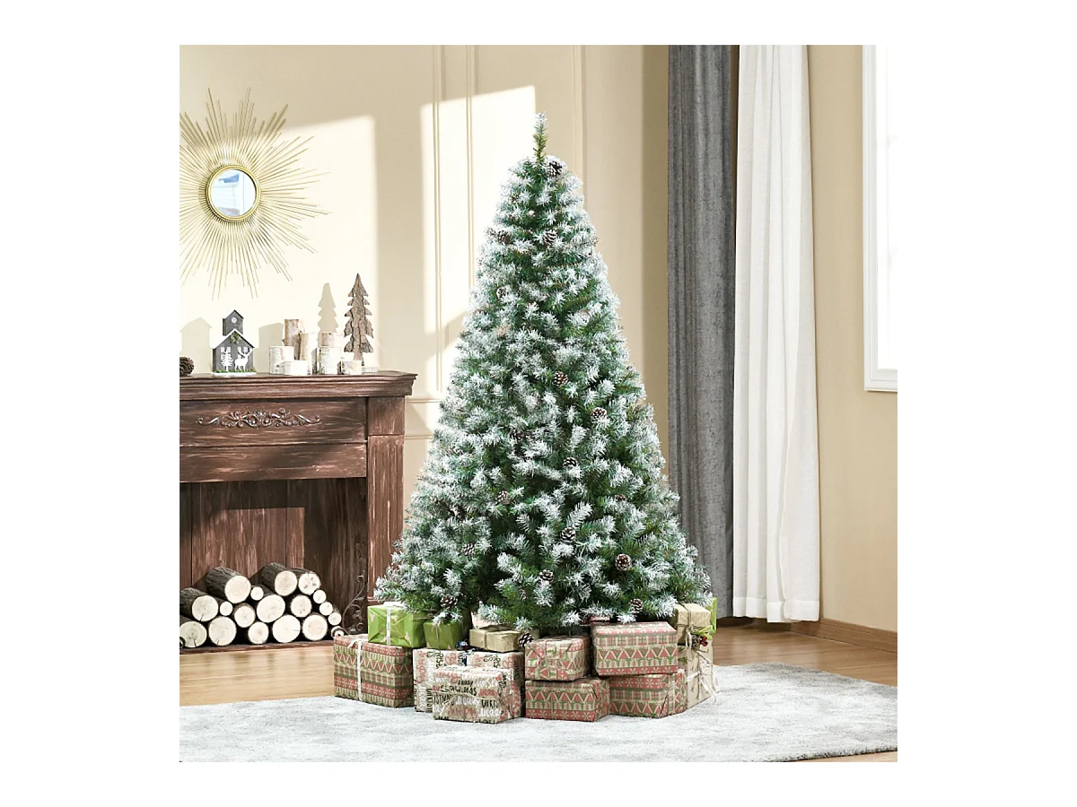 Weihnachtsbaum mit 800 Zweige und 61 Zapfen künstlichen Weihnachten Tannenbaum 180 cm