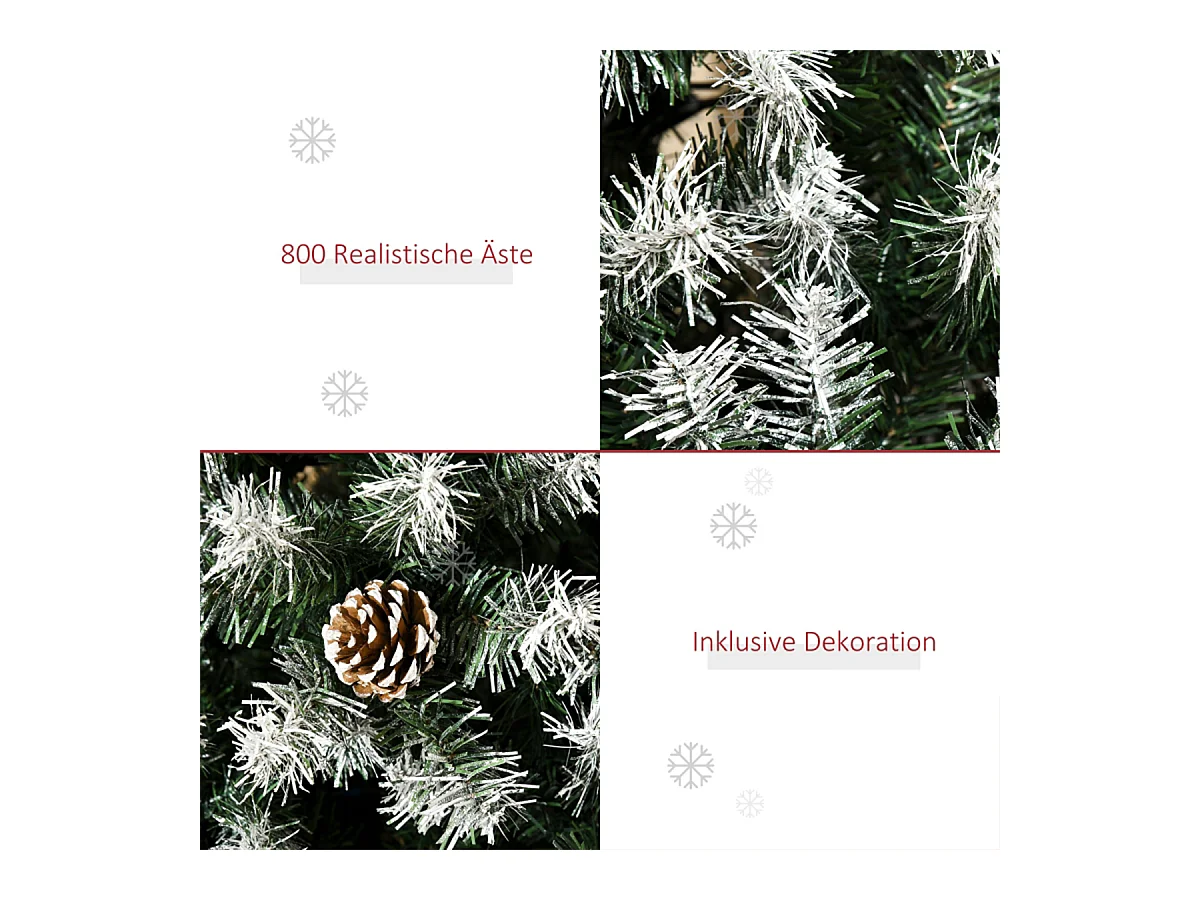 Weihnachtsbaum mit 800 Zweige und 61 Zapfen künstlichen Weihnachten Tannenbaum 180 cm