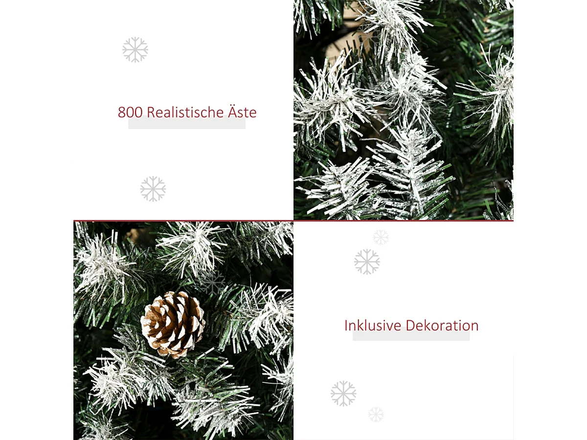 Weihnachtsbaum mit 800 Zweige und 61 Zapfen künstlichen Weihnachten Tannenbaum 180 cm