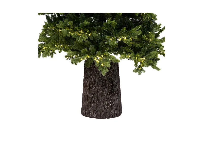 Albero di Natale con Led e tronco "Italia" moderno in PE effetto Real Touch cm 240h