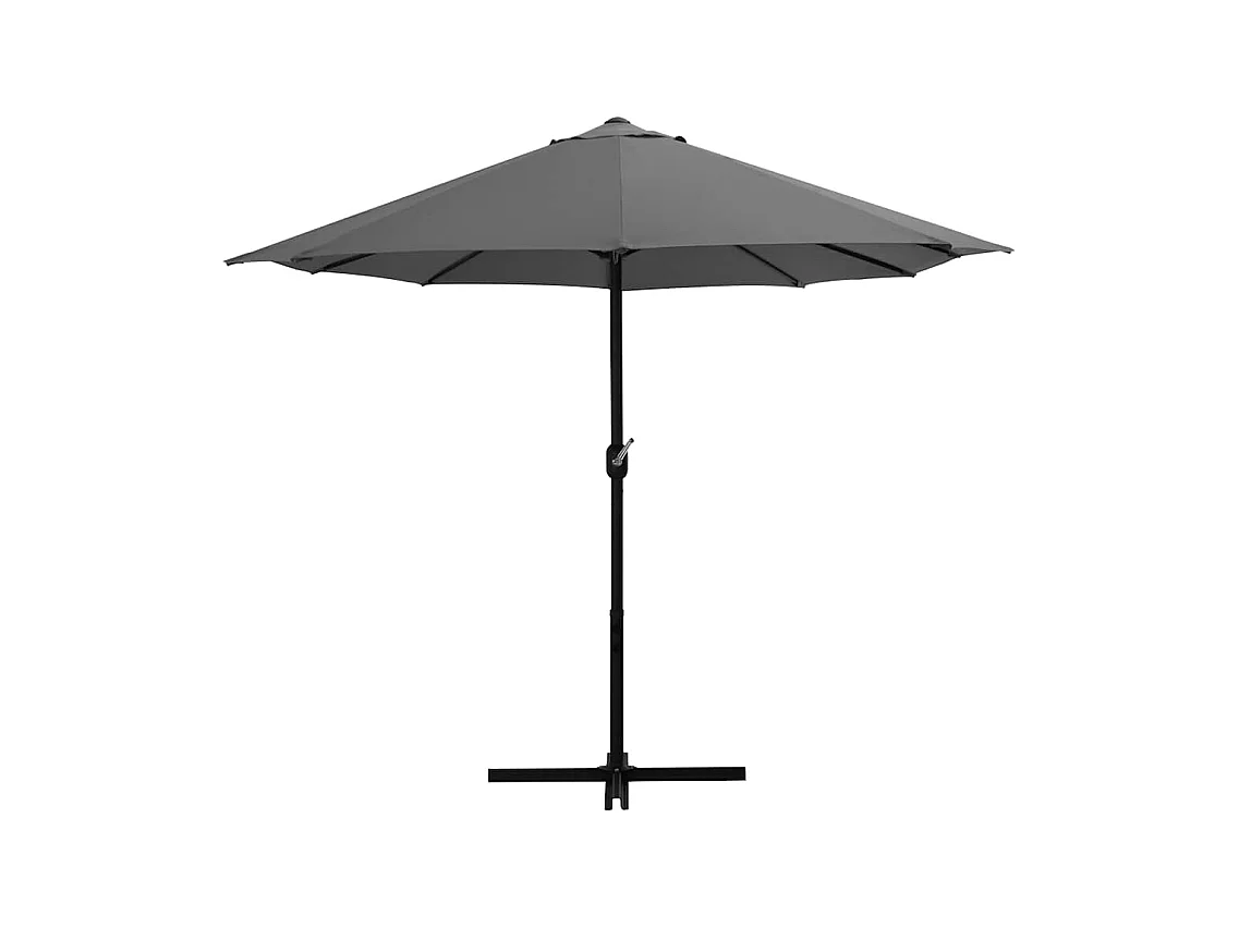 Parasol d'extérieur-Parasol de jardin poteau en aluminium 460x270 cm anthracite