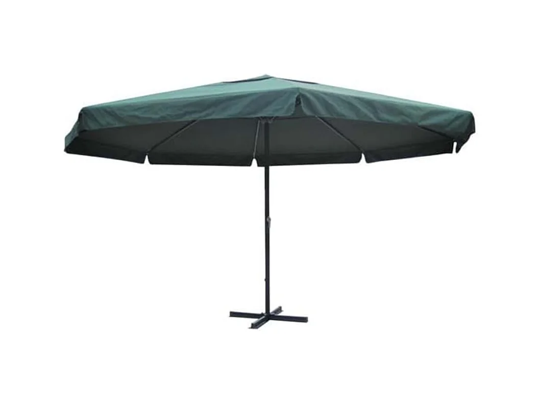 Parasol de jardin-Parasol vert aluminium 500 cm