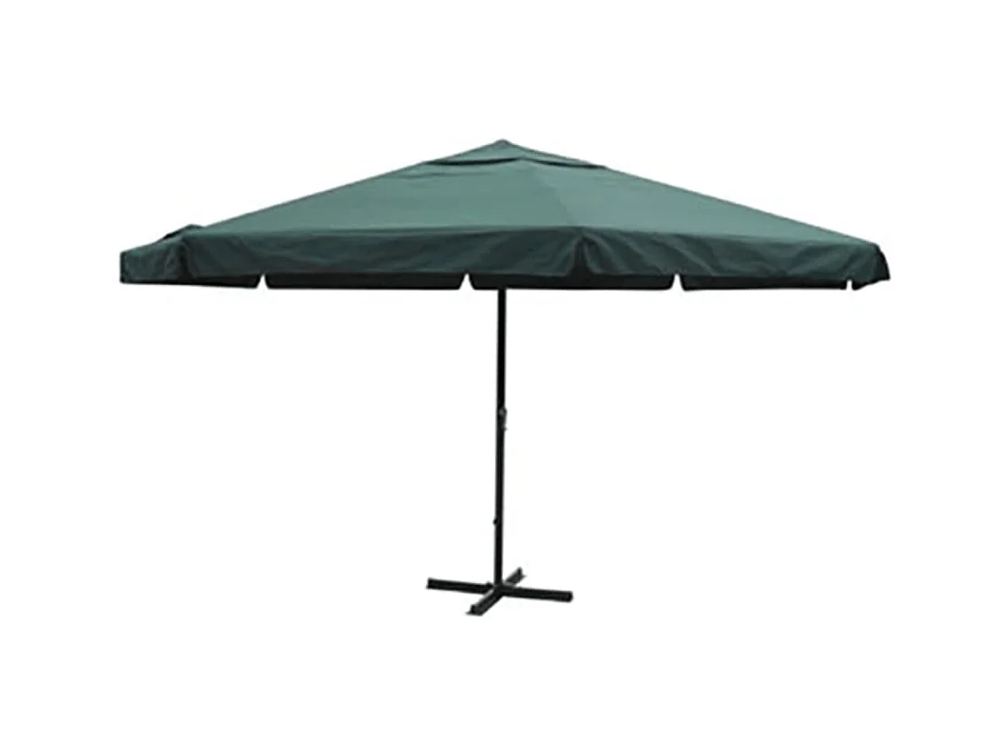 Parasol de jardin-Parasol vert aluminium 500 cm