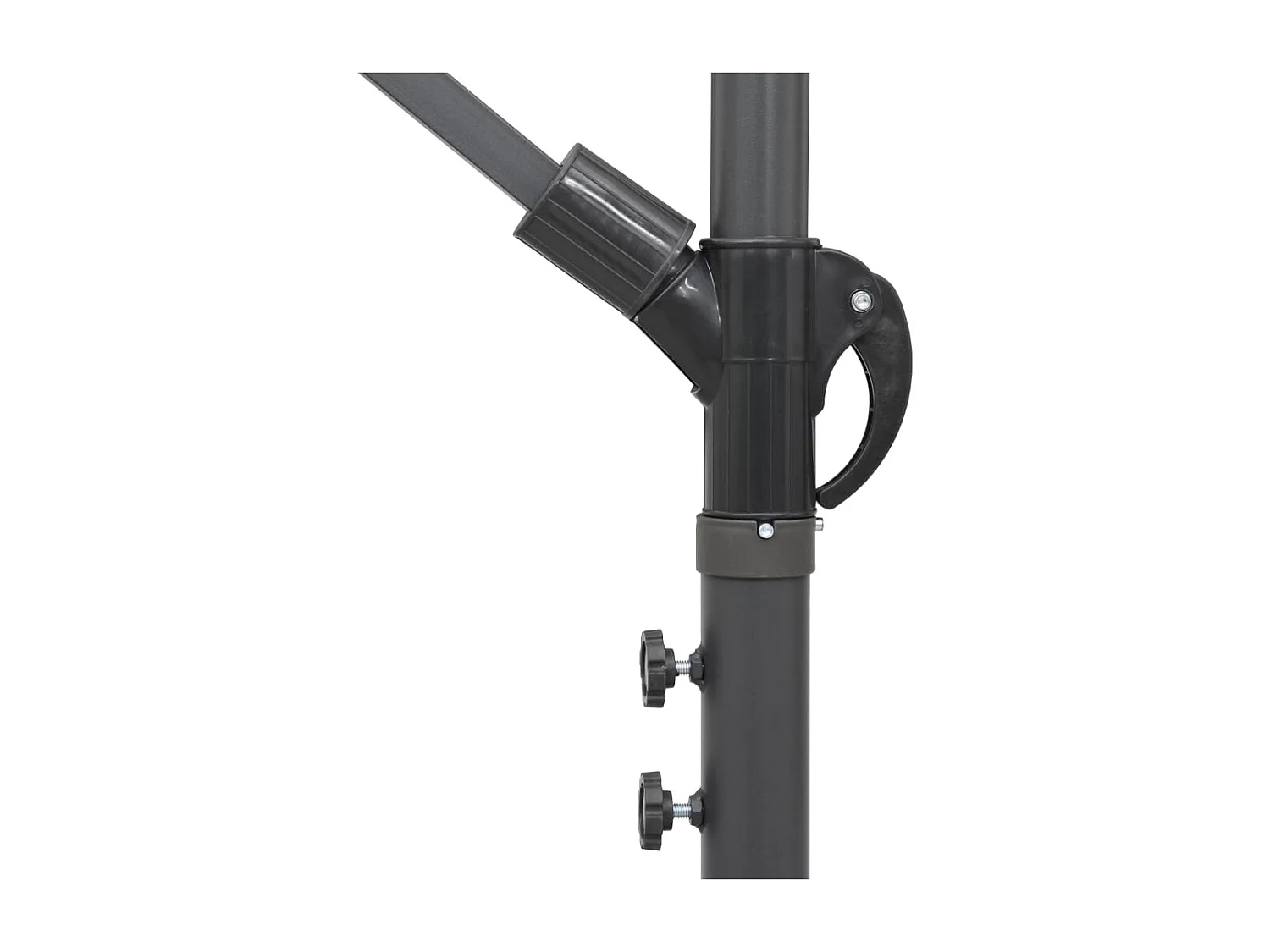 Parasol de jardin-Parasol suspendu avec poteau taupe 3 m