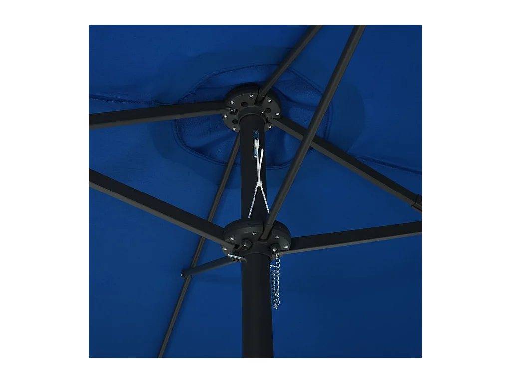 Parasol d'extérieur-Parasol de jardin et poteau en aluminium 460x270 cm Bleu