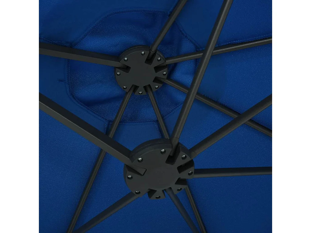 Parasol d'extérieur-Parasol de jardin et poteau en aluminium 460x270 cm Bleu