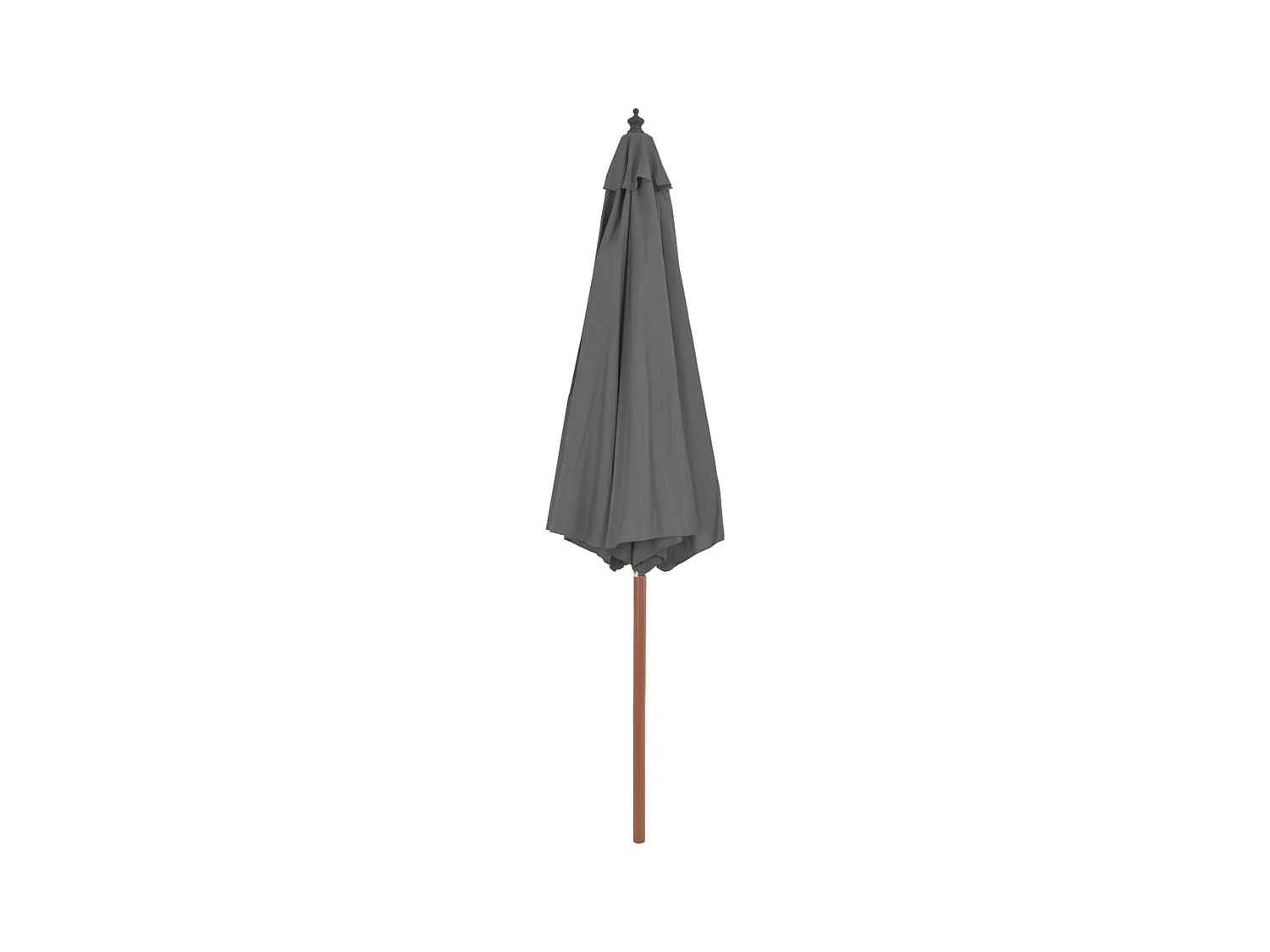 Parasol d'extérieur | Parasol de jardin avec mât en bois 300 cm anthracite