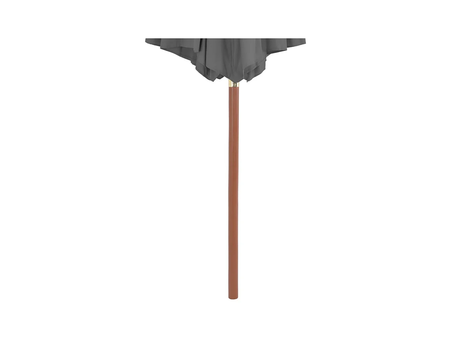 Parasol d'extérieur | Parasol de jardin avec mât en bois 300 cm anthracite