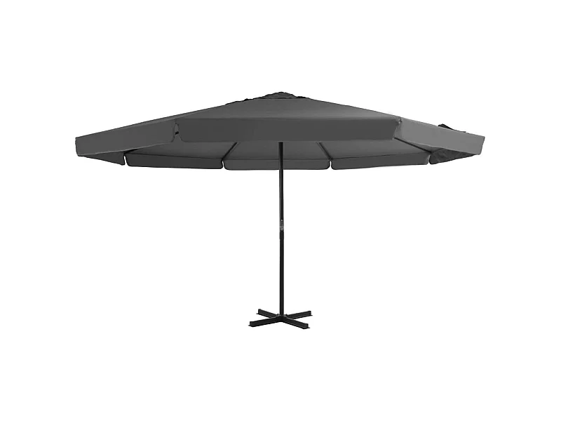 Parasol d'extérieur | Parasol de jardin avec mât en aluminium 500 cm anthracite