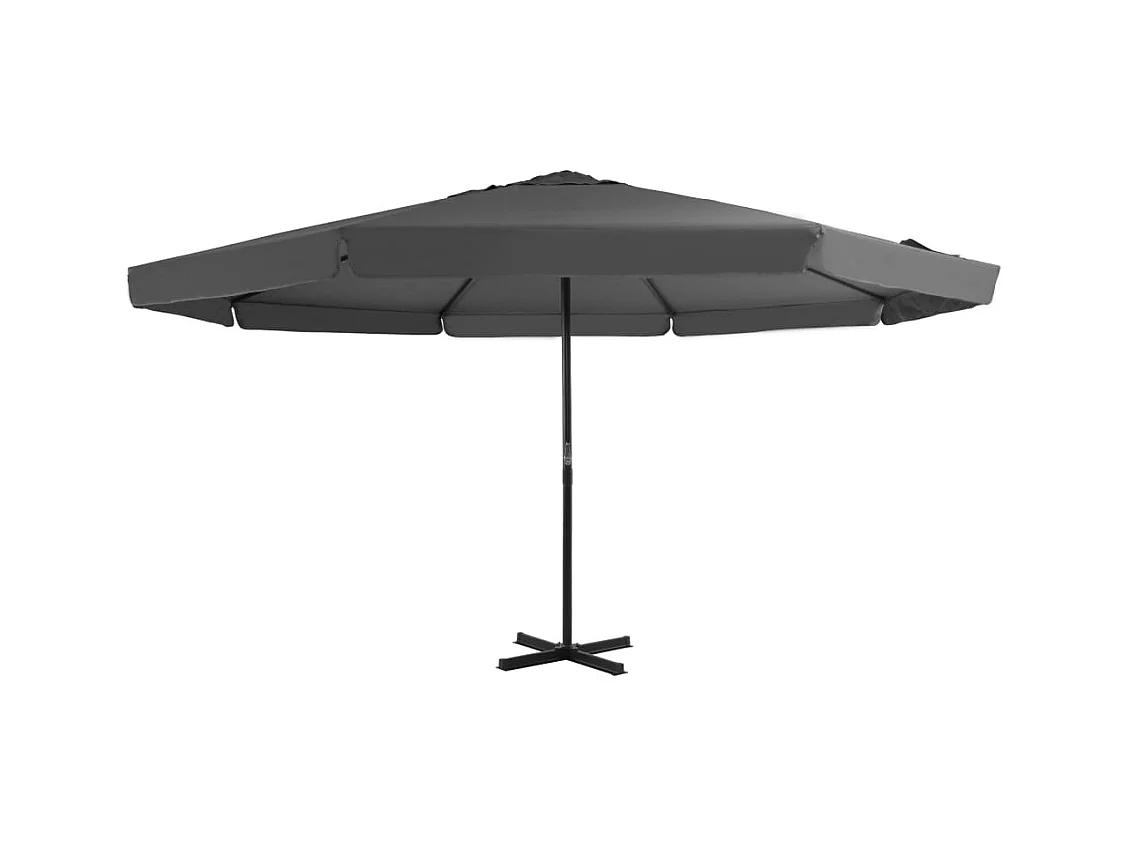 Parasol d'extérieur | Parasol de jardin avec mât en aluminium 500 cm anthracite