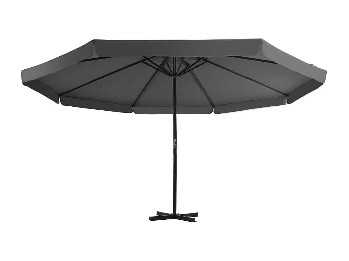 Parasol d'extérieur | Parasol de jardin avec mât en aluminium 500 cm anthracite