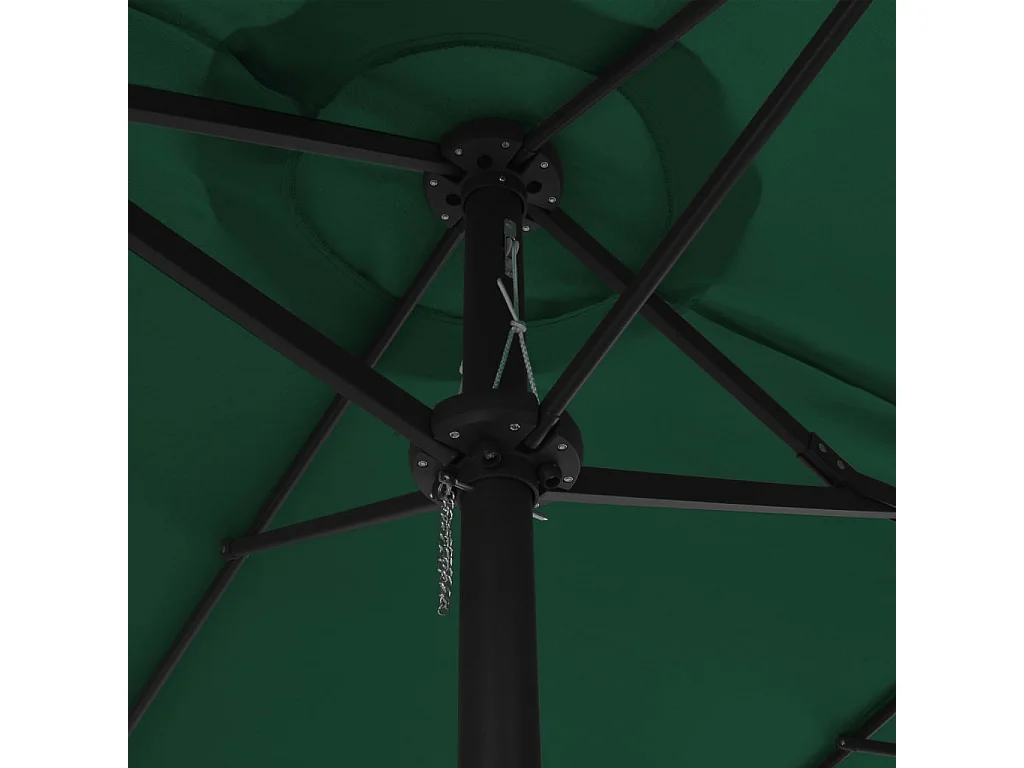 Parasol d'extérieur-Parasol de jardin et mât en aluminium 460x270 cm vert