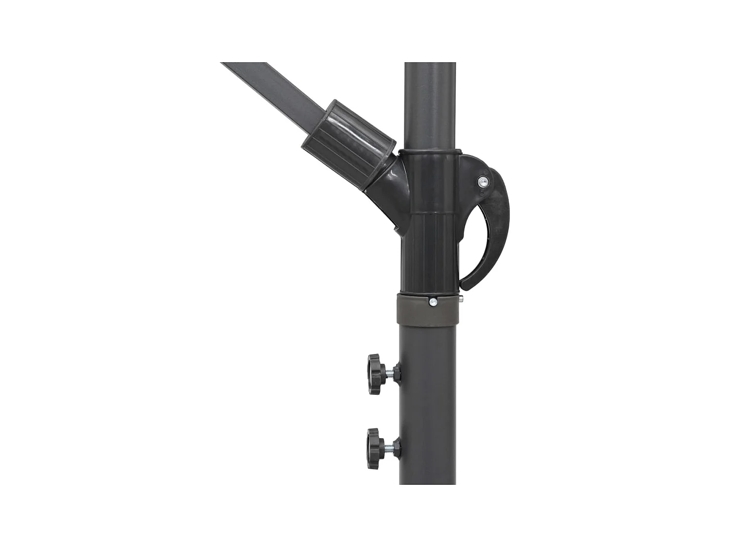 Parasol de jardin-Parasol suspendu avec poteau en aluminium Vert 3 m