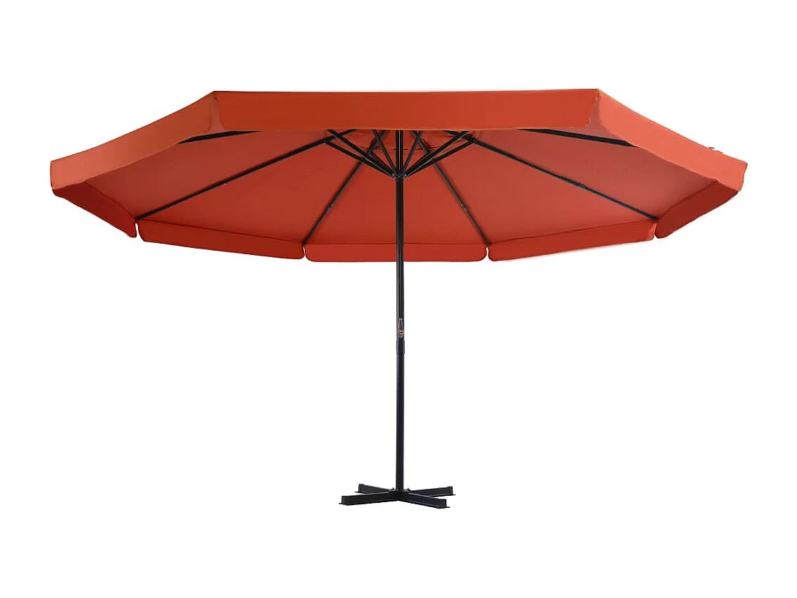 Parasol d'extérieur | Parasol de jardin avec mât en aluminium 500 cm terre cuite