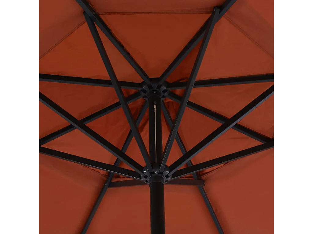 Parasol d'extérieur | Parasol de jardin avec mât en aluminium 500 cm terre cuite