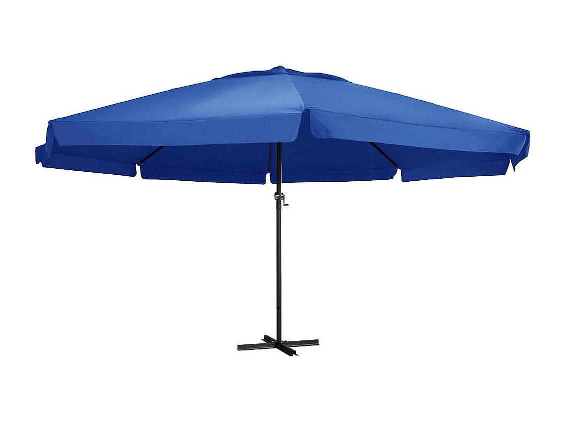 Parasol de jardin-Parasol d'extérieur avec mât en aluminium 600 cm bleu azuré