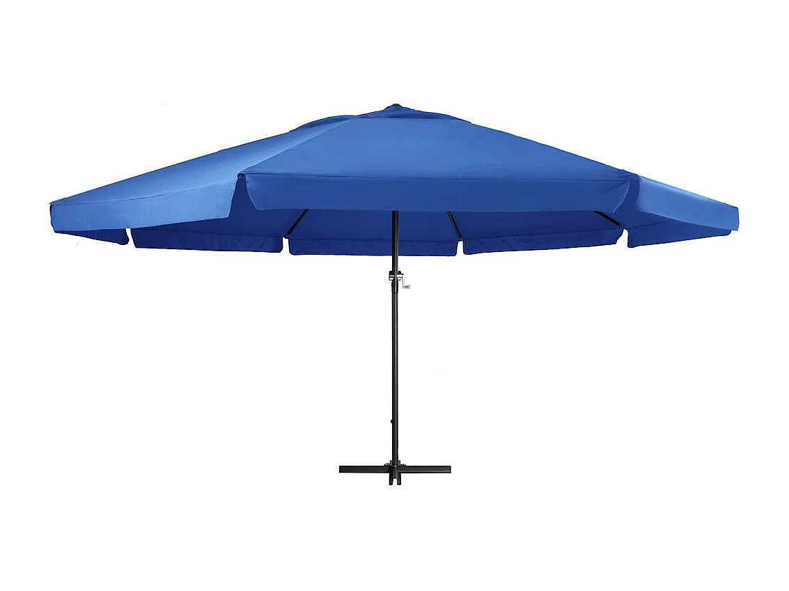 Parasol de jardin-Parasol d'extérieur avec mât en aluminium 600 cm bleu azuré