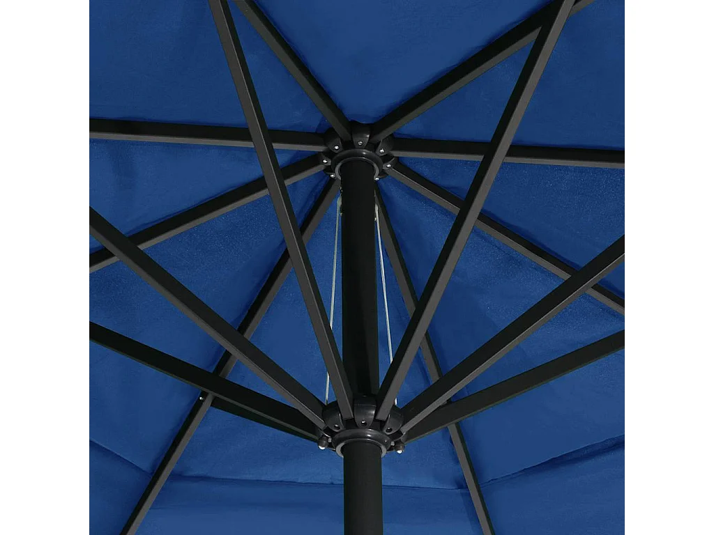 Parasol de jardin-Parasol d'extérieur avec mât en aluminium 600 cm bleu azuré