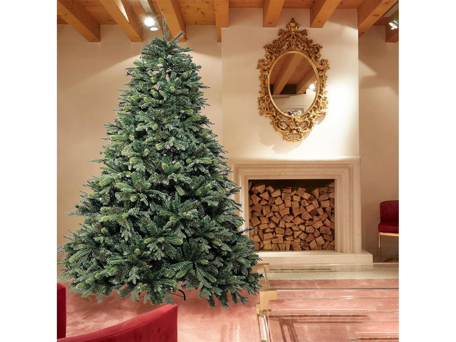 Sapin de Noël « Splendido » en PP effet aiguilles de pin + PE effet Real Touch 270 cm de haut