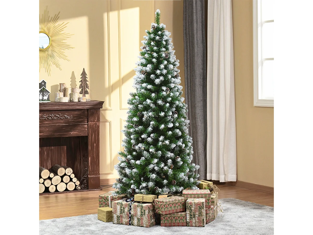 Weihnachtsbaum mit 630 Zweige und 37 Zapfen Künstlichen Weihnachten Tannenbaum 180 cm