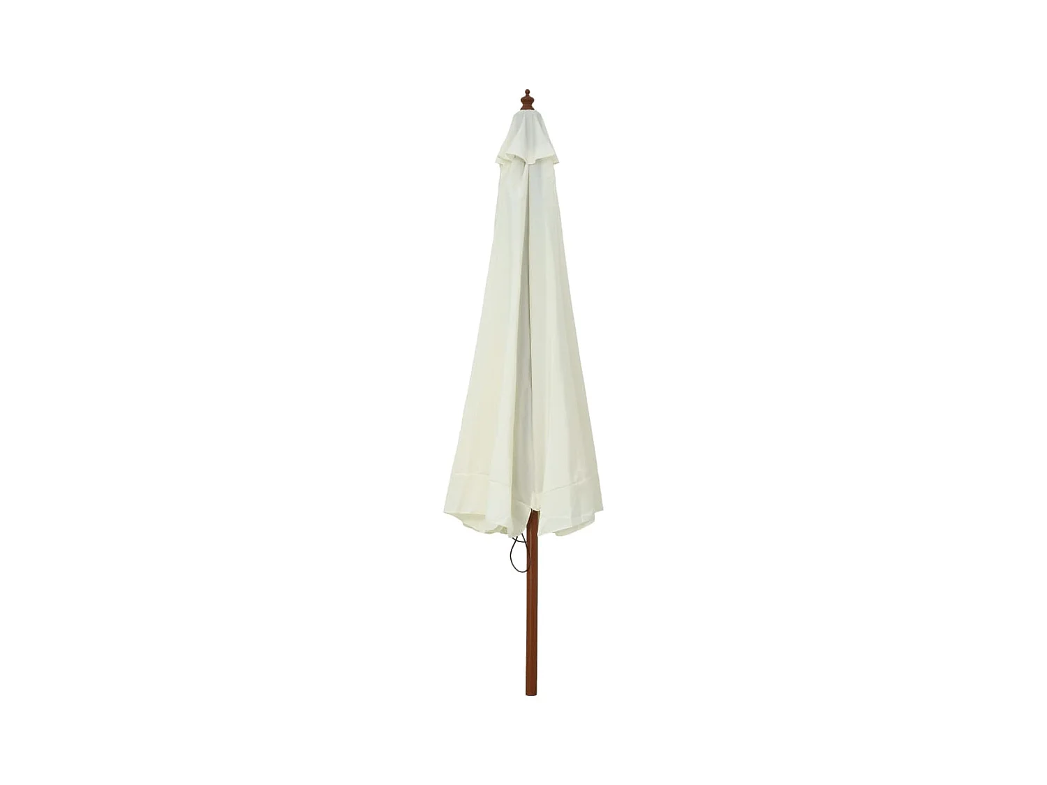 Parasol d'extérieur | Parasol de jardin avec mât en bois 330 cm blanc sable