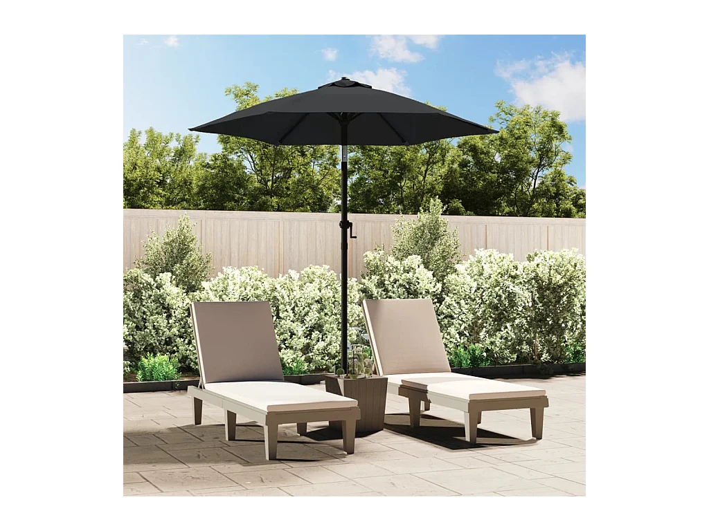Parasol de jardin Anthracite 200x224 cm Aluminium