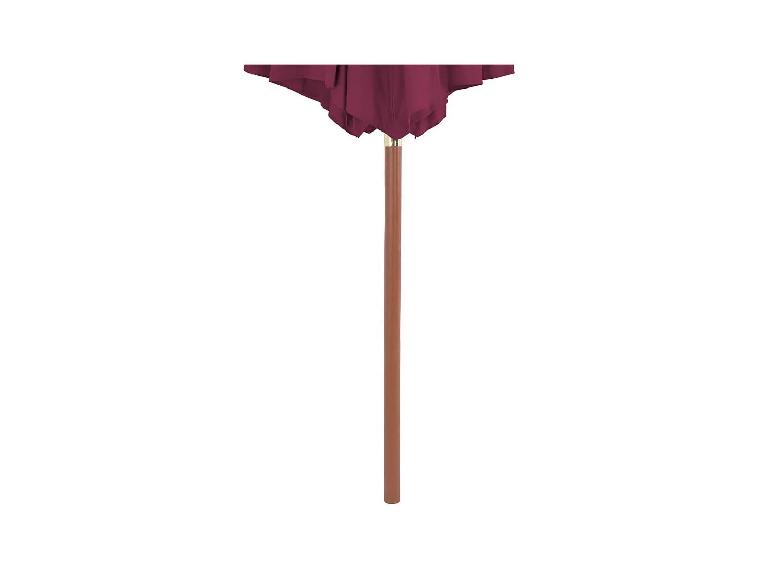 Parasol d'extérieur | Parasol de jardin avec mât en bois 300 cm rouge bordeaux