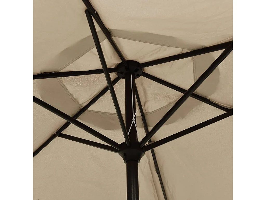 Parasol de jardin-Parasol Taupe 200x224 cm Aluminium