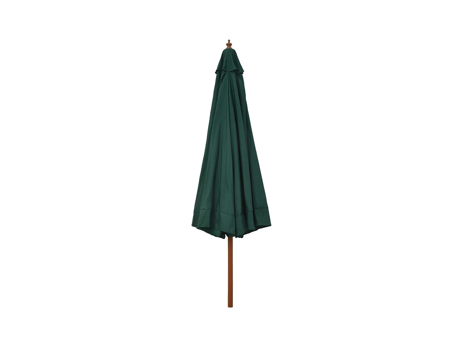 Parasol d'extérieur | Parasol de jardin avec mât en bois 330 cm Vert