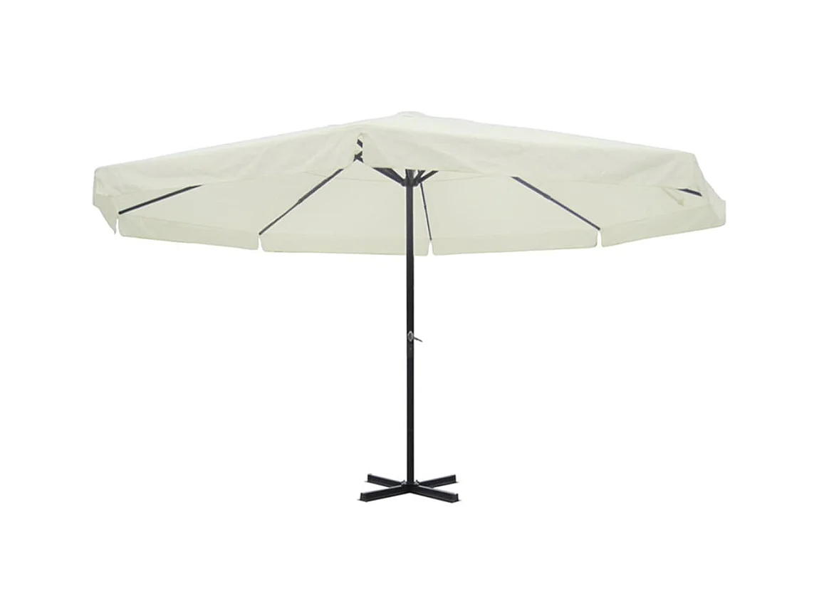 Parasol de jardin-Parasol Blanc Aluminium 500 cm