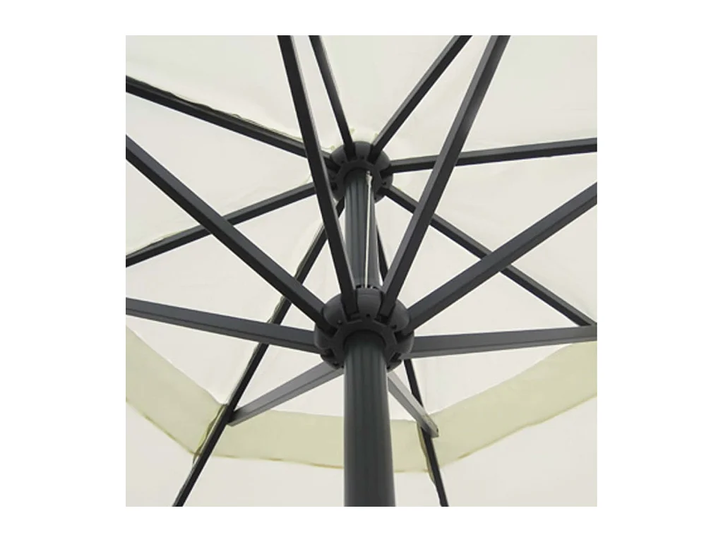 Parasol de jardin-Parasol Blanc Aluminium 500 cm