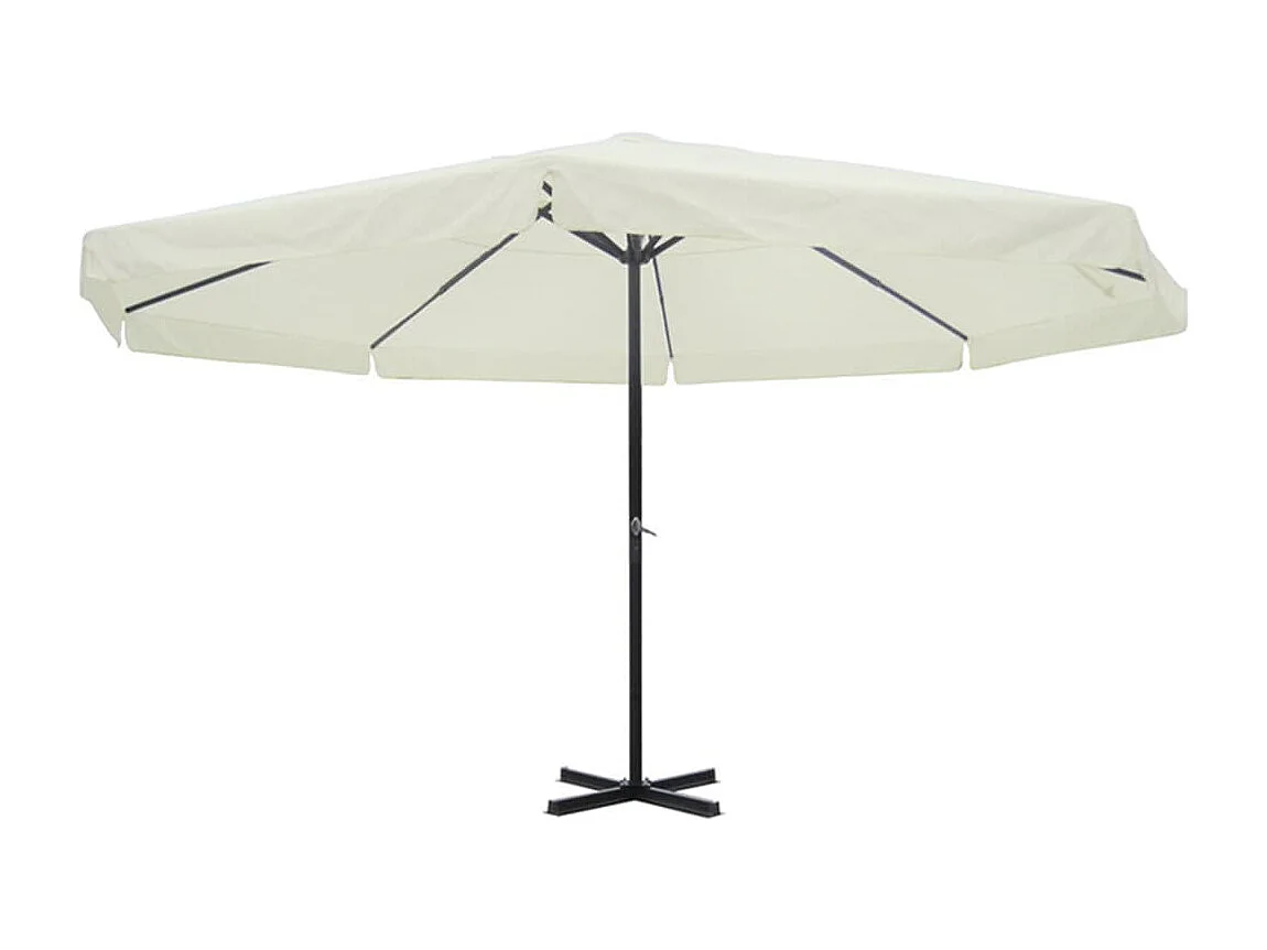 Parasol de jardin-Parasol Blanc Aluminium 500 cm
