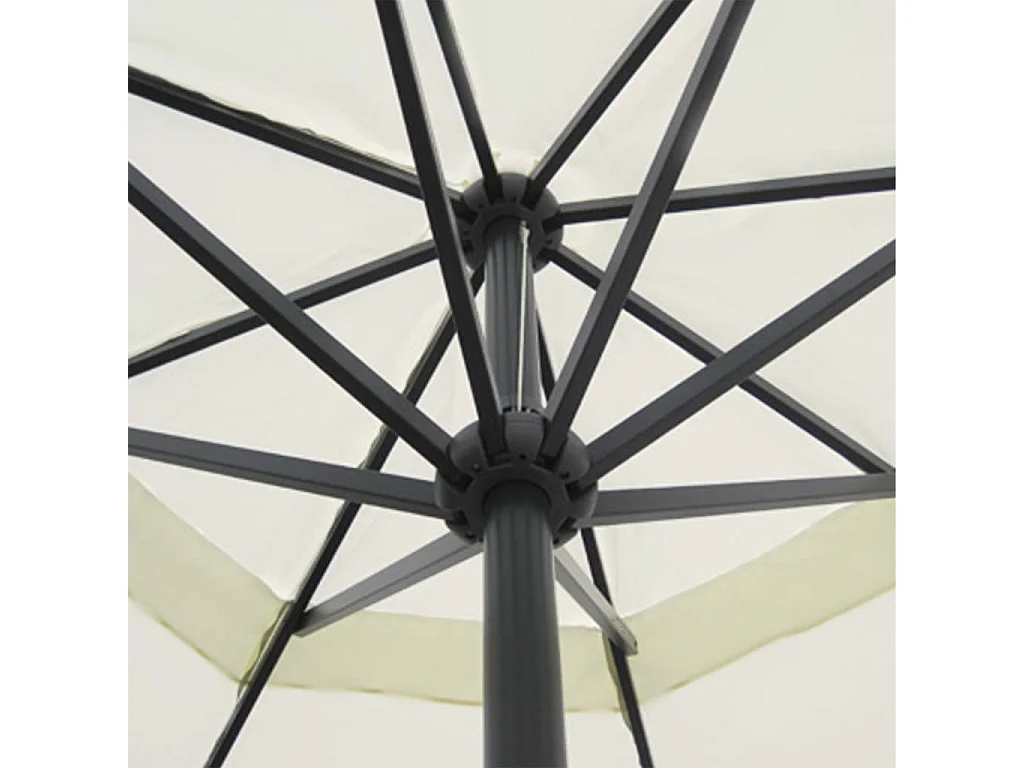 Parasol de jardin-Parasol Blanc Aluminium 500 cm