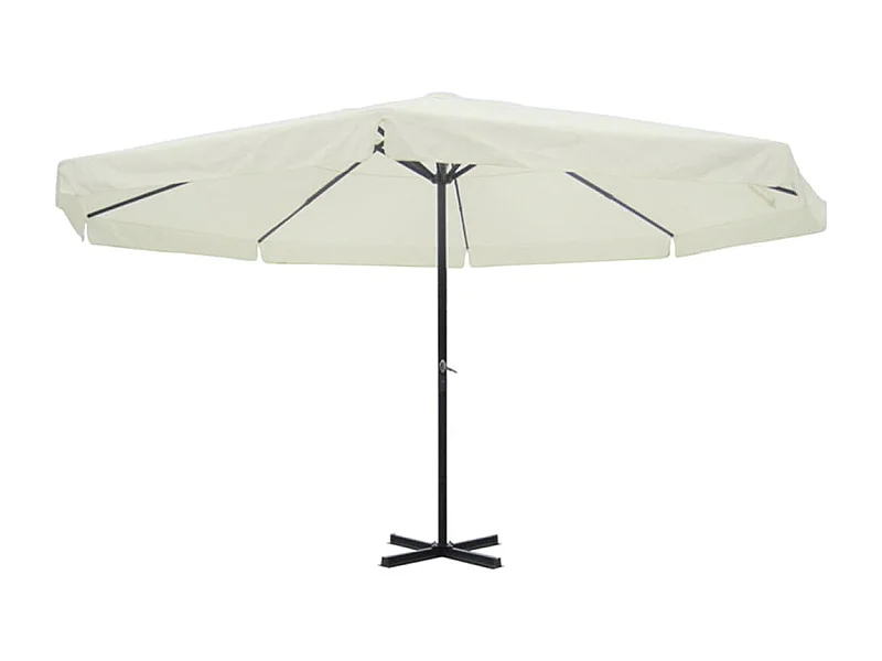 Parasol de jardin-Parasol Blanc Aluminium 500 cm