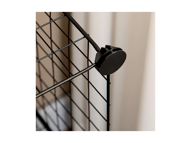 Etagères de rangement empilables 9 cubes AXEL métal noir