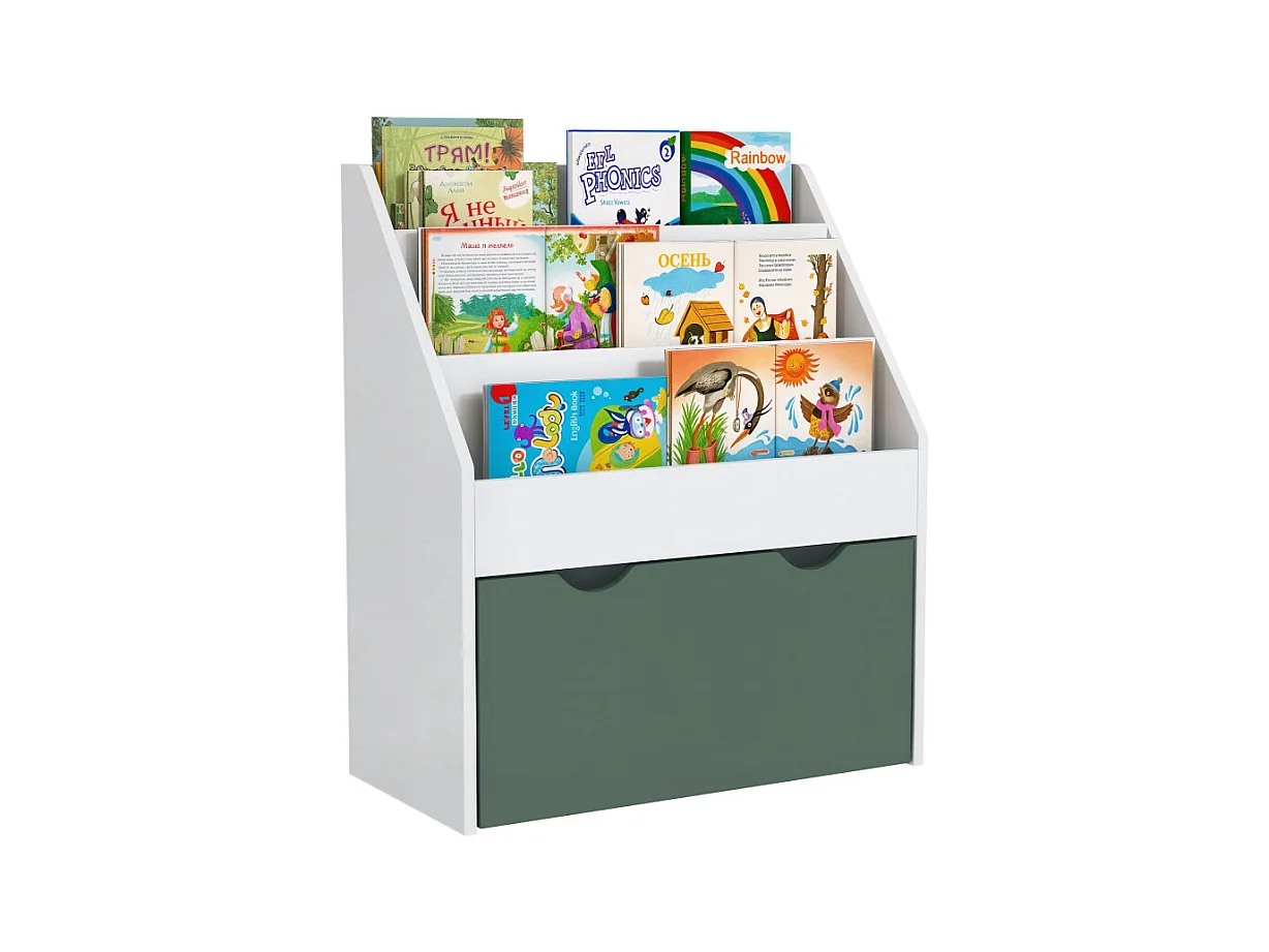 Bibliothèque étagère pour enfants AIYA verte