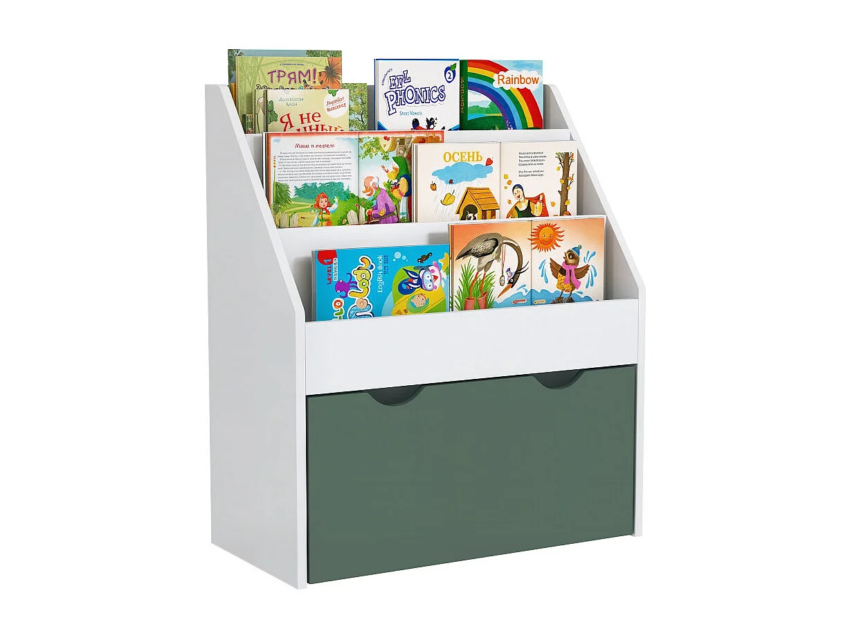 Bibliothèque étagère pour enfants AIYA verte